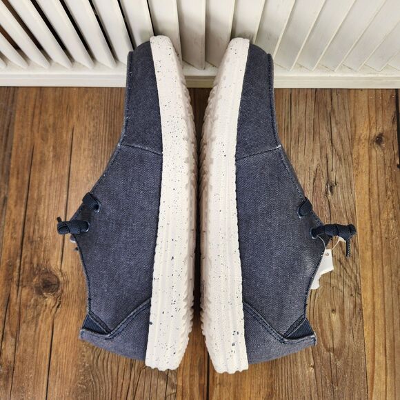 Skechers Relaxed Fit Canvas Loafers Mens Size 8 Navy Blue Slip On Casual Shoes main image 9